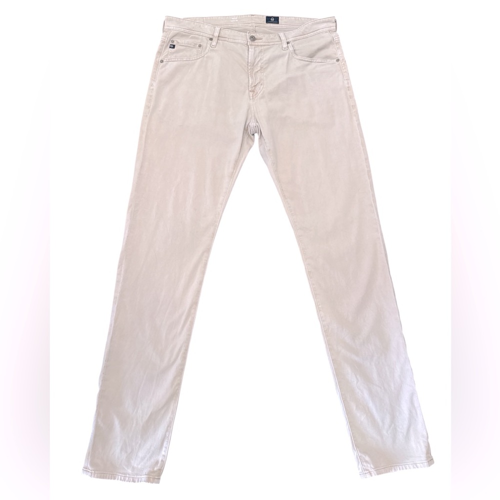 AG Jeans Tellis Modern Slim Pale Pink Mens Denim 36x34 Soft 5 Pocket Stretch